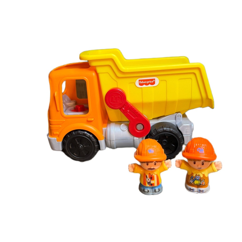 Fisher-Price Little People Dump Truck Construction Vehicle with 2 Figures HYC12